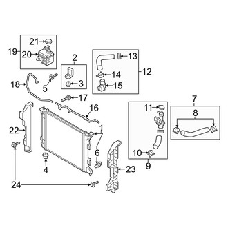 Kia OE - Cooling - Radiator & Components (3 / A Engine VIN Character)