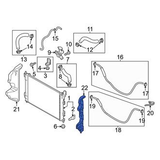 Kia OE - Front Left Radiator Support Baffle