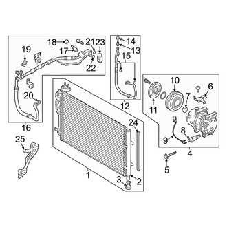Kia OE - Air Conditioner & Heater - Condenser, Compressor & Lines (!)