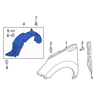 Kia OE - Front Left Fender Splash Shield