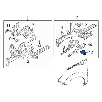Kia OE - Front Left Outer Fender Apron Reinforcement Bracket