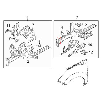Kia OE - Fender - Structural Components & Rails