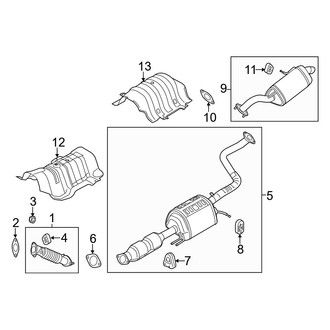 Kia OE - Exhaust System - Exhaust Components (1.6L Gas)