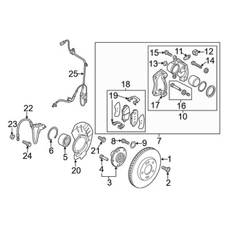 Kia OE - Front Suspension - Brake Components