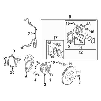 Kia OE - Front Suspension - Brake Components