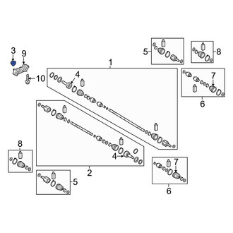 Kia OE - Front CV Joint Nut