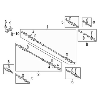 Kia OE - Front Suspension - Drive Axles (Base Gas)