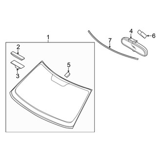 Kia OE - Windshield - Reveal Moldings (Base / ! / +)