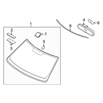 Kia OE - Windshield - Reveal Moldings (Base / + / E)