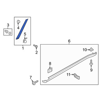 Kia OE - Right Outer Body A-Pillar Trim Panel
