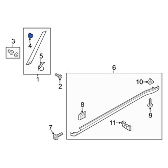 Kia OE - Center Body A-Pillar Trim Panel Clip