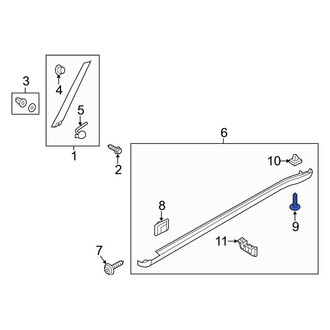 Kia OE - Front License Plate Bracket Screw