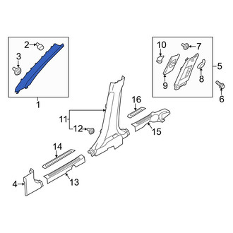 Kia OE - Left Outer Body A-Pillar Trim Panel