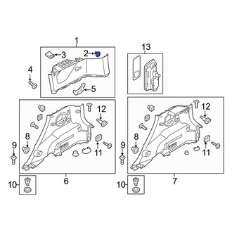 Kia OE - Quarter Panel Trim Panel Clip