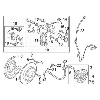 Kia OE - Rear Suspension - Brake Components (Base / ! / +)