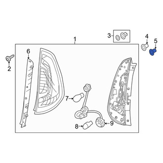 Kia OE - Upper Tail Light Clip