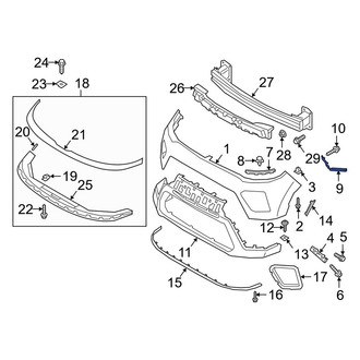 Kia OE - Front Center Right Bumper Cover Bracket