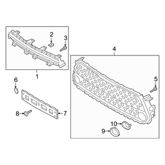 Kia OE - Front Bumper & Grille - Grille & Components (W/O Sport Type)