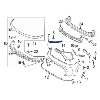 Kia OE - Front Left Inner Bumper Cover Bracket