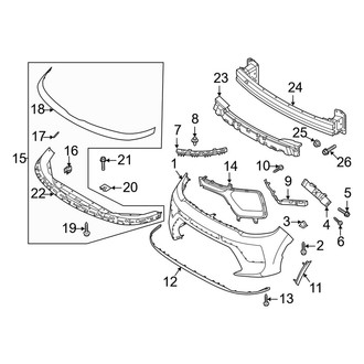 Kia OE - Front Bumper & Grille - Bumper & Components (With Sport Type), (GT-Line / GT-Line Turbo)