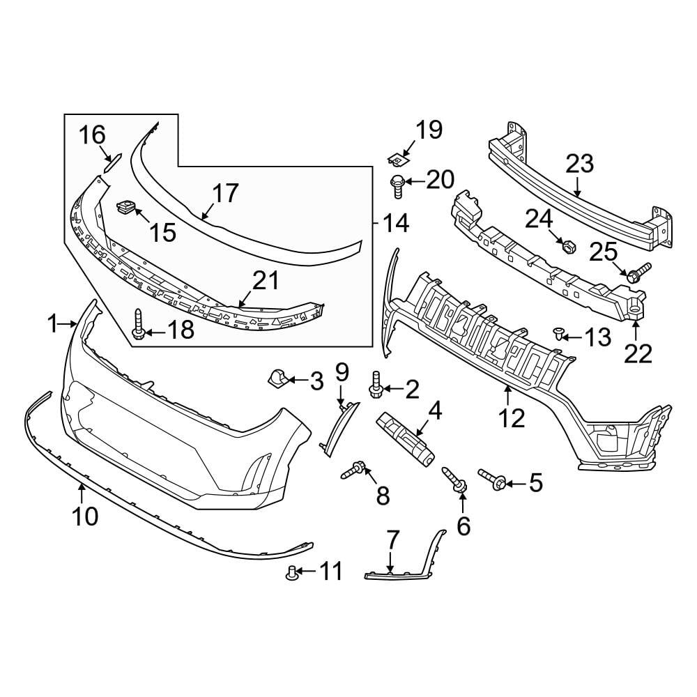 Kia OE 86390K0000 - Front Center Bumper Trim