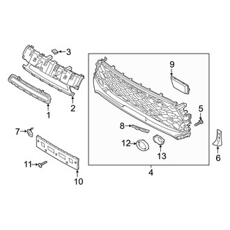 Kia OE - Front Bumper & Grille - Grille & Components (With Sport Type), (GT-Line / GT-Line Turbo)