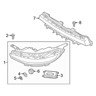 Kia OE - Front Lamps - Headlamp Components (With LED Lamps), (EX / GT-Line Turbo)