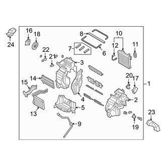 Kia OE - Air Conditioner & Heater - Evaporator & Heater Components