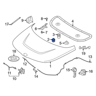Kia OE - Front Outer Hood Stop Buffer