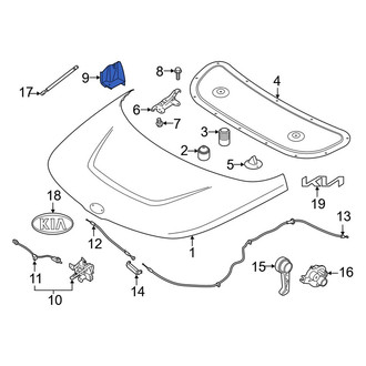 Kia OE - Front Left Hood Hinge Cover