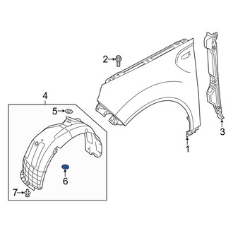 Kia OE - Quarter Panel Splash Shield Clip