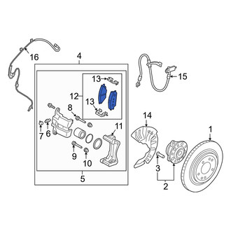 Kia OE - Front Disc Brake Pad Set