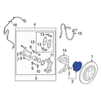 Kia OE - Front Wheel Bearing and Hub Assembly