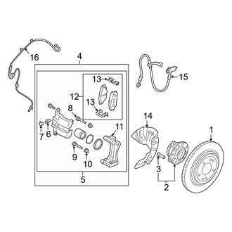 Kia OE - Front Suspension - Brake Components