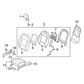 Kia OE - Front Right Seat Back Assembly