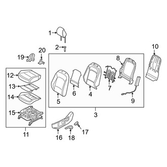 Kia OE - Front Left Seat Back Assembly