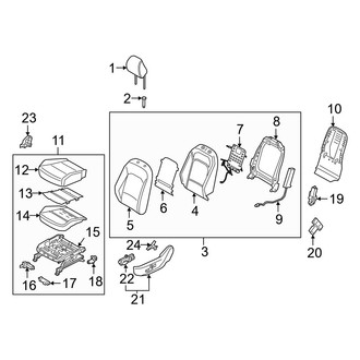 Kia OE - Front Left Seat Back Assembly