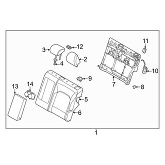 Kia OE - Rear Left Seat Back Assembly