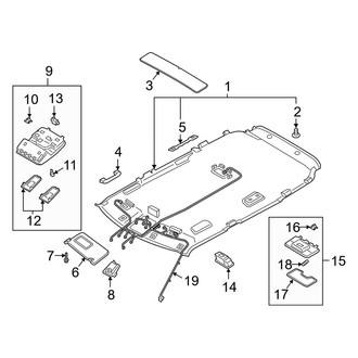 Kia OE - Roof - Interior Trim (W/O Sunroof), (EX / LX / S)
