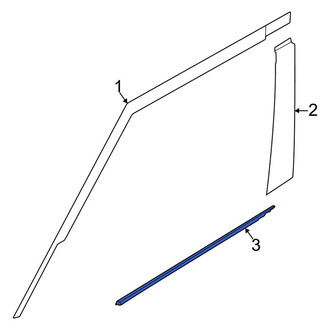 Kia OE - Front Right Door Belt Molding