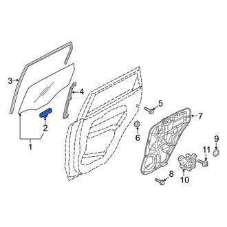 Kia OE - Door Glass Attaching Clips