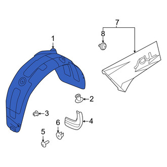Kia OE - Rear Left Quarter Panel Splash Shield