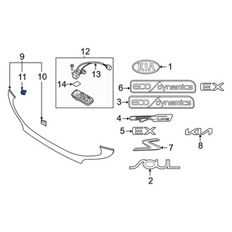 Kia OE - Liftgate Finish Panel Clip