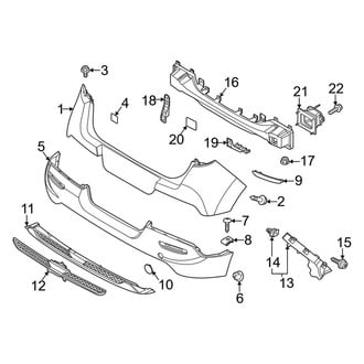 Kia OE - Rear Bumper - Bumper & Components (W/O Sport Type), (EX / LX / S / X-Line)