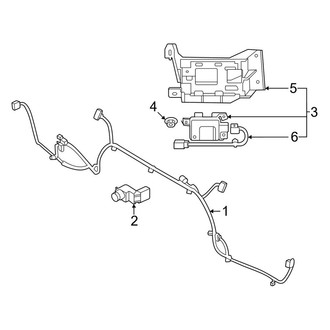 Kia OE - Rear Bumper - Electrical Components (With Sport Type), (GT-Line)