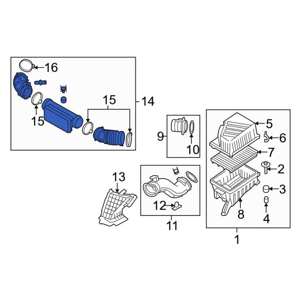 Engine Air Intake Hose