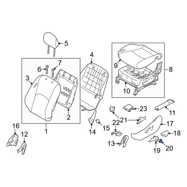 Seat Height Adjuster Handle Cover