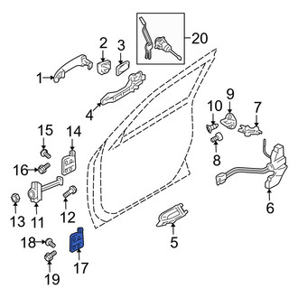 Kia OE - Front Right Lower Door Hinge