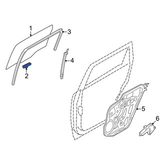 Kia OE - Rear Door Glass Attaching Clips