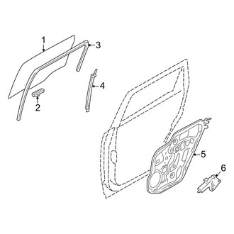 Kia OE - Rear Door - Glass & Hardware